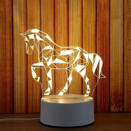 3D Animal Horse Night Lamp