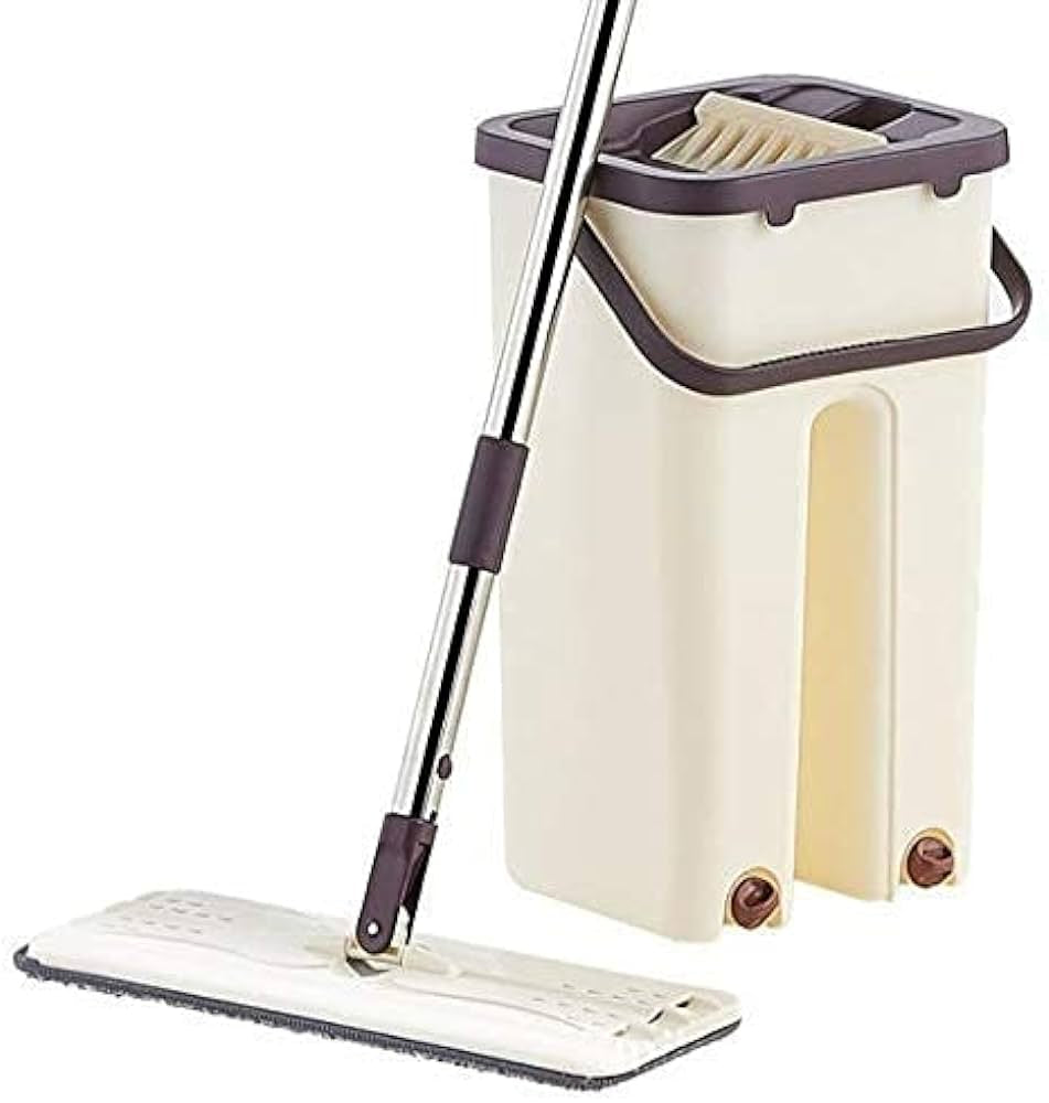 Flat Squeeze Mop - 2 in 1 Automatic Floor Cleaning Bucket Mop