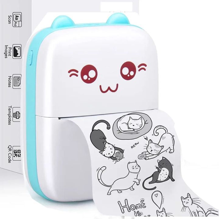 Pocket Inkless Mini Printer Thermal Portable Bluetooth Wireless Mini Printer For Kids