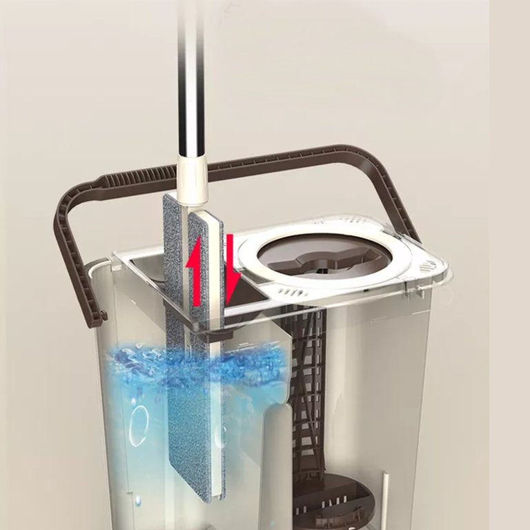 Flat Squeeze Mop - 2 in 1 Automatic Floor Cleaning Bucket Mop