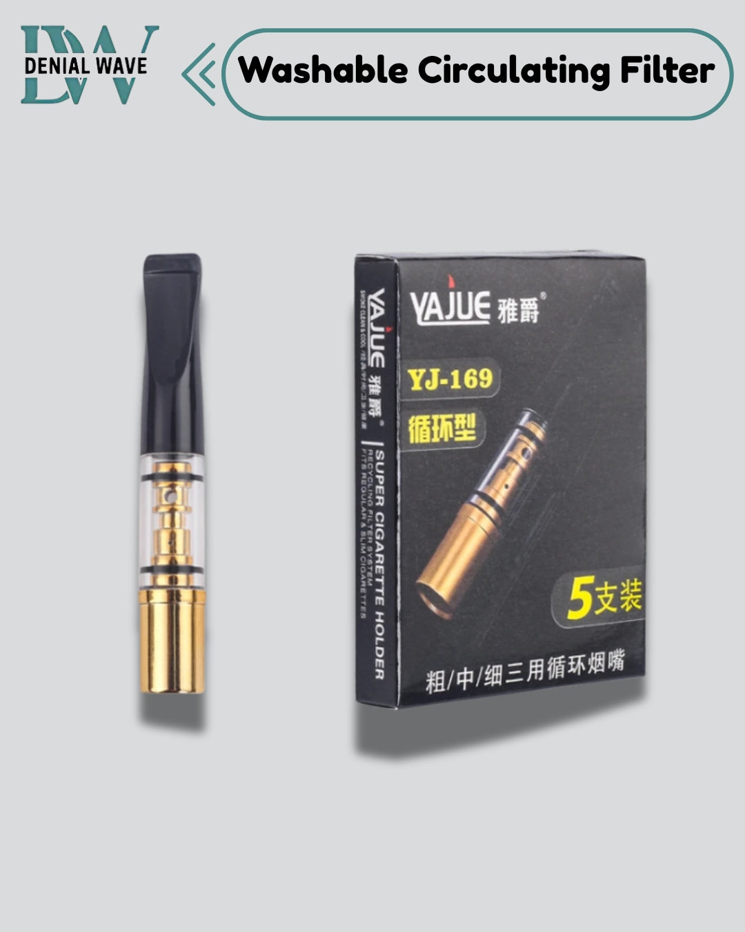Pack of 5 Washable Filter for Smoking,