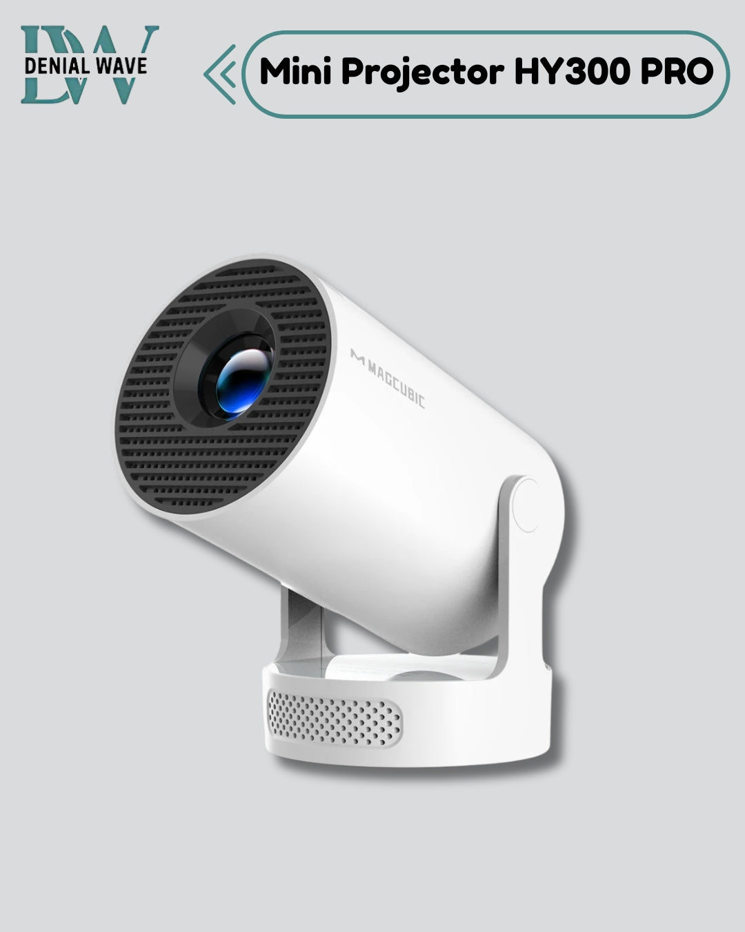 Magcubic 4K HY300 Pro+ Projector Built-in 5W Speaker 1280*720P Android 11 8000 Lumens Wifi6 BT5.4 Outdoor Portable Projec