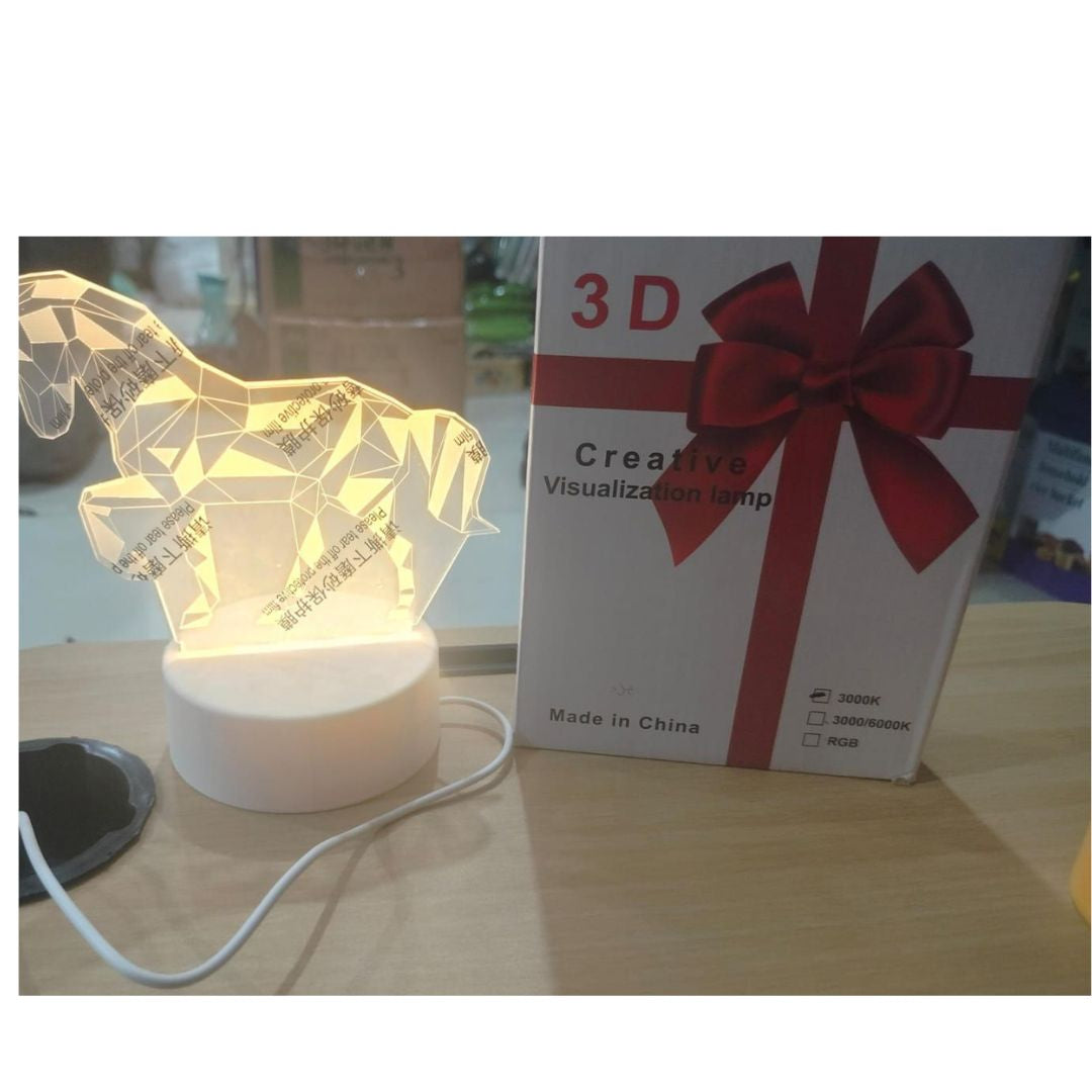 3D Animal Horse Night Lamp
