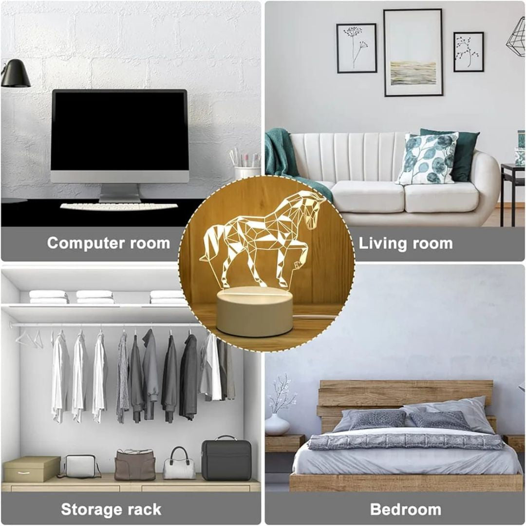 3D Animal Horse Night Lamp