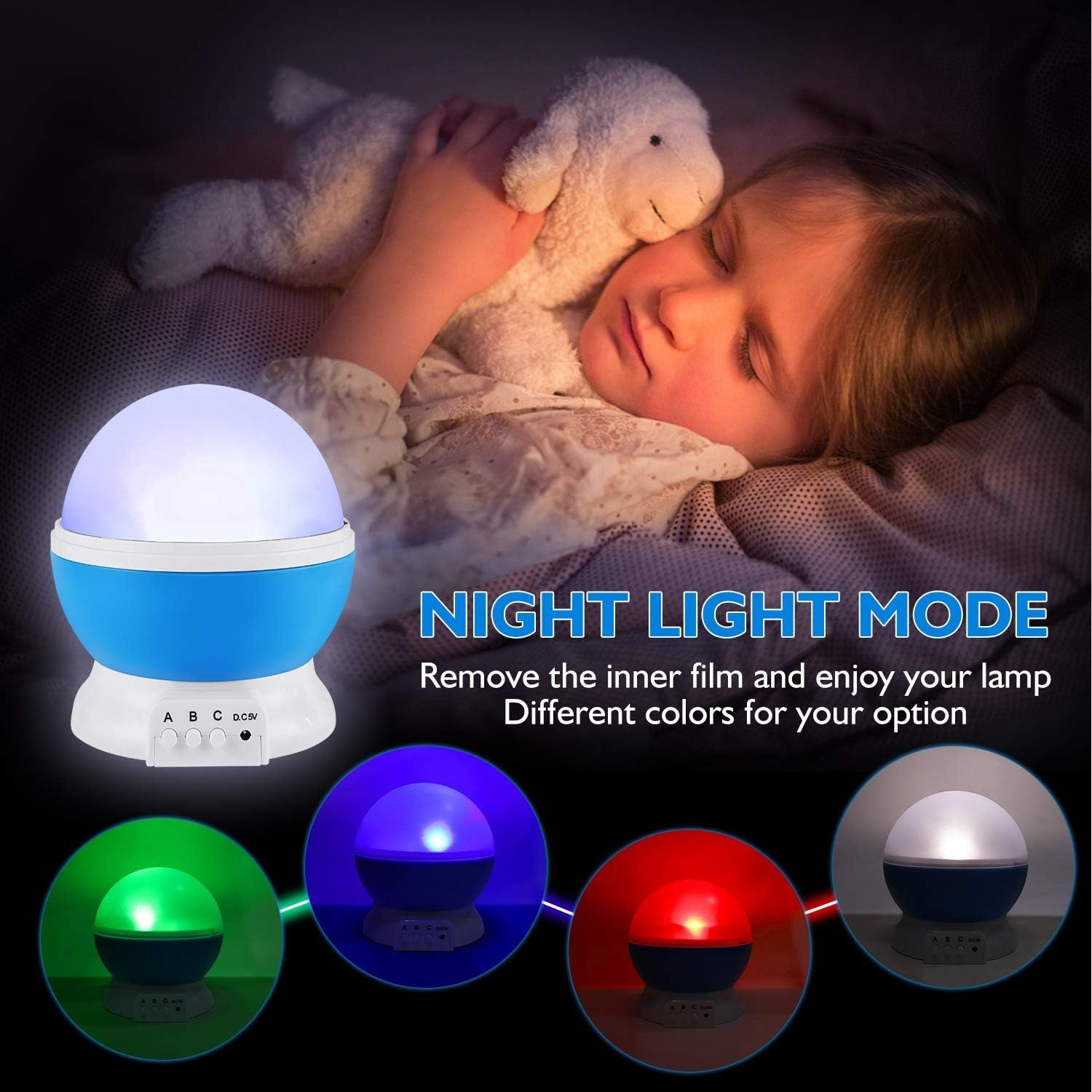 Star Master Galaxy Projector Moon Lamp – 360° Rotating