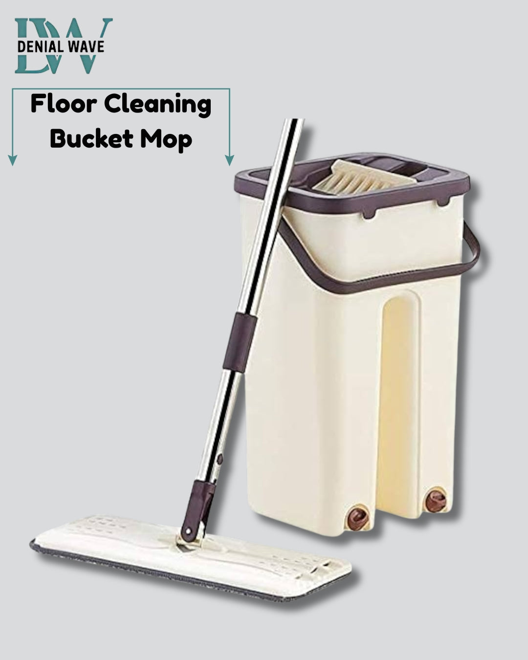 Flat Squeeze Mop - 2 in 1 Automatic Floor Cleaning Bucket Mop