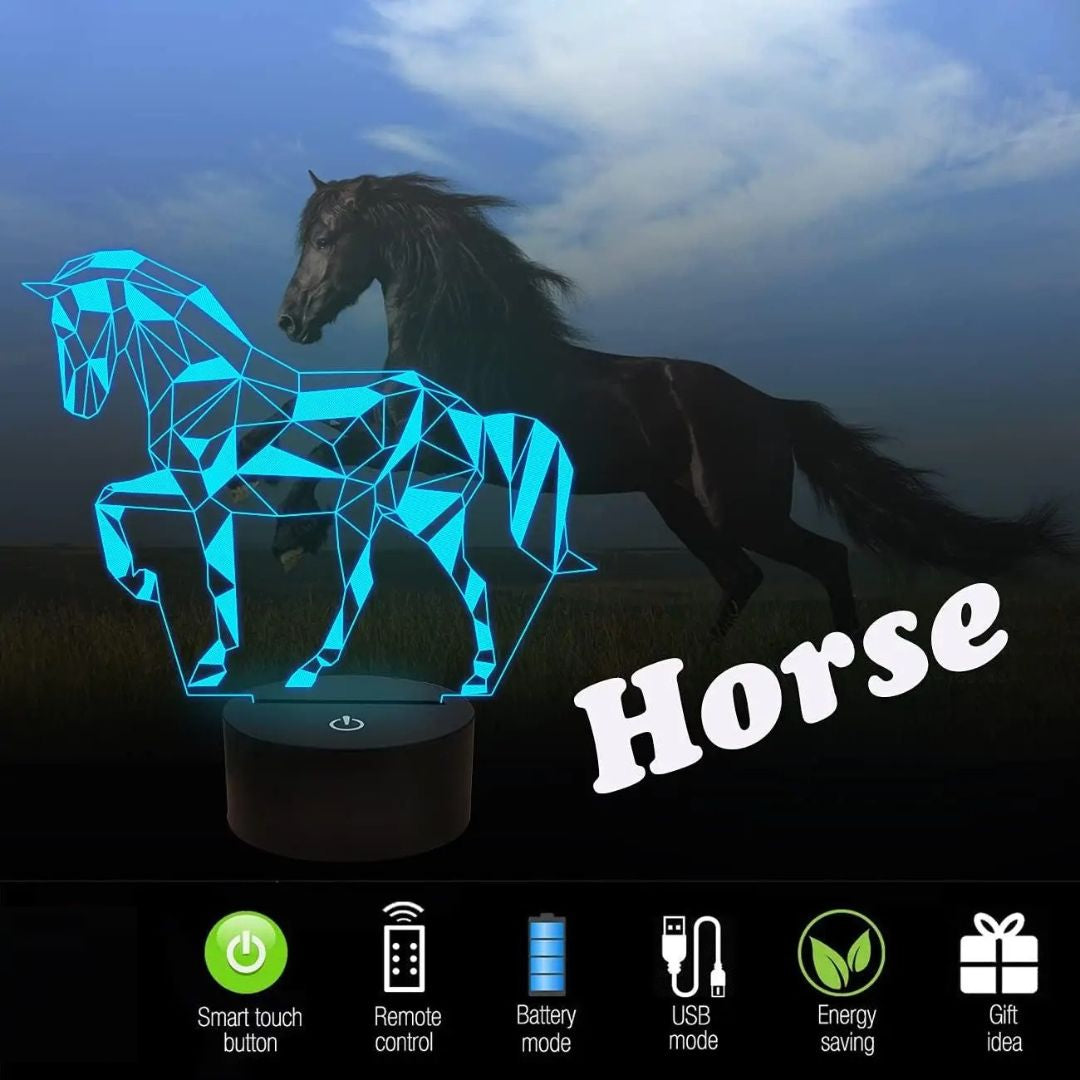3D Animal Horse Night Lamp
